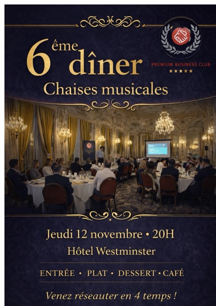 Affiche : 6e dîner chaises musicales