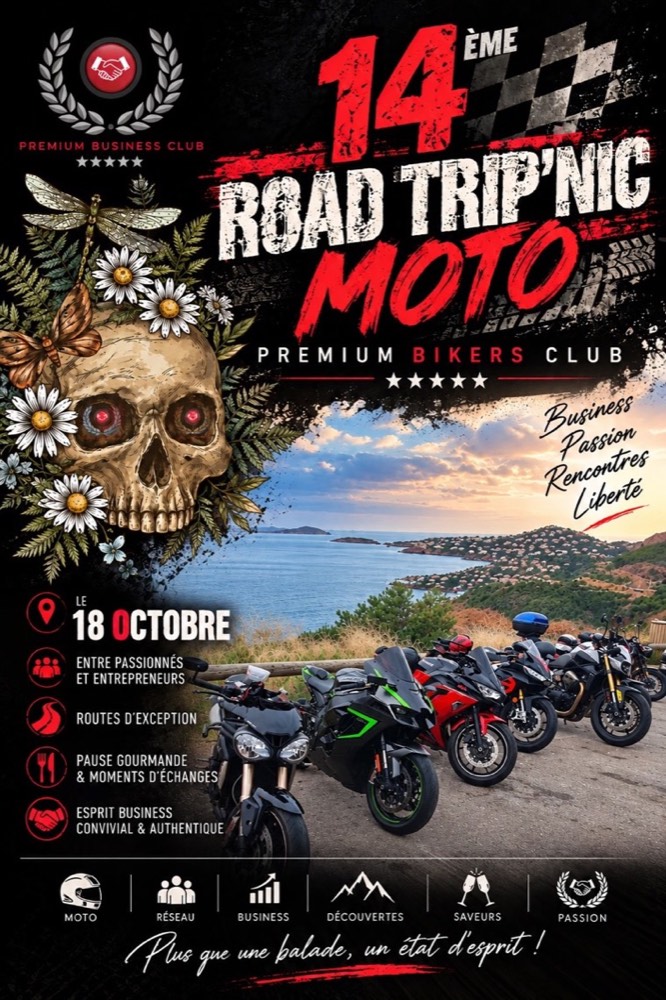 Affiche : 14e Road trip'nic moto